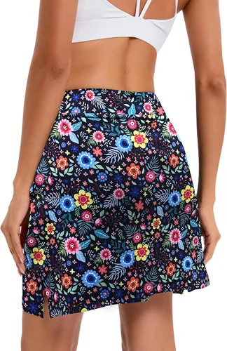 Vista 6 de Oyamiki - Falda pantalón deportiva para mujer, diseño ligero ideal para tenis, correr, entrenamiento, deporte y golf