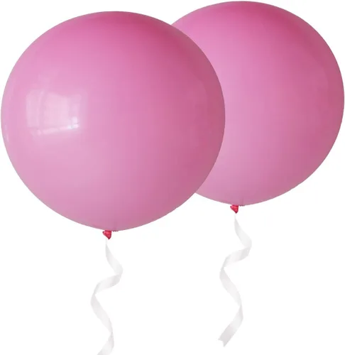 Vista 12 de Globos redondos gigantes de 36 pulgadas, paquete de 6 globos de látex negros para sesiones de fotos, bodas, baby shower, decoraciones de fiesta