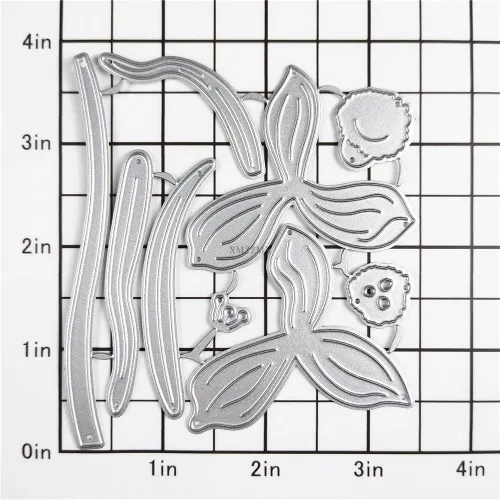 Vista 2 de Troqueles de corte de metal con flores de narcisos para hacer tarjetas, juegos de troqueles en relieve de papel, álbumes de recortes, álbum
