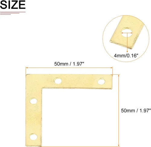 Vista 2 de DTGN Placas de reparación en forma de L de 1.969 x 1.969 in (largo x ancho), paquete de 10 unidades, buenas para el mantenimiento de muebles