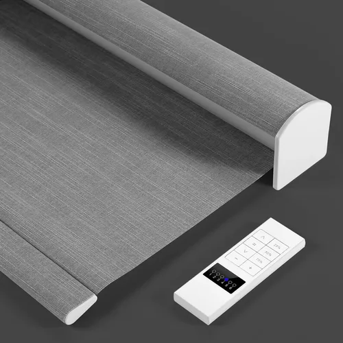 Vista 13 de ZSTARR Persianas enrollables motorizadas de filtrado de luz con control remoto, persianas inteligentes recargables compatibles con Alexa Google a