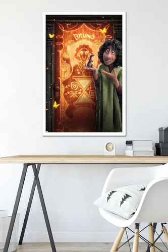 Vista 6 de Trends International Disney Encanto - Póster de pared de Bruno, 34 pulgadas de largo x 22.4 pulgadas, versión enmarcada en blanco