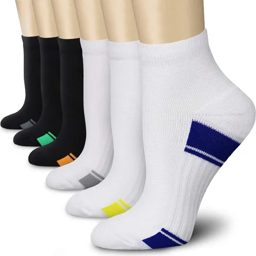 Vista 17 de CHARMKING Calcetines de compresión para mujeres y hombres, circulación de 15 a 20 mmHg, lo mejor para atletismo, correr, ciclismo, enfermera, uso