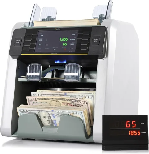 Vista 9 de Kolibri, contador de dinero con detección UV Blanco/Verde (Kolibri Uv/Mg)