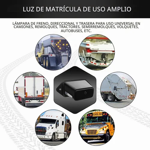 Vista 5 de Marco de matrícula LED con luz – Soporte para matrícula de remolque – Montaje de soporte, DOT FMVSS 108, SAE L, impermeable, 12V DC – Luces