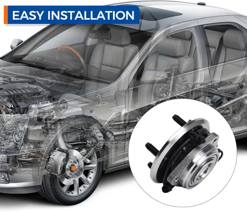 Vista 3 de Parod Par 513272 Juego de buje y rodamiento de rueda delantera Compatible con Jeep Wrangler 2007-2010 de 5 pernos con ABS