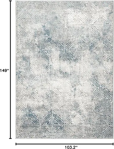 Vista 2 de LUXE WEAVERS Florance Collection 86328 - Alfombra geométrica moderna de 9 x 12 pulgadas, color azul