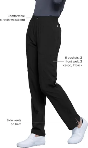 Vista 4 de Infinity Cherokee CK065A - Pantalón médico de enfermería sin cierre para mujer