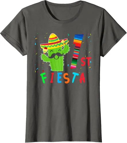 Vista 59 de Camiseta mexicana para fiesta temática de cumpleaños a juego, Negro, S