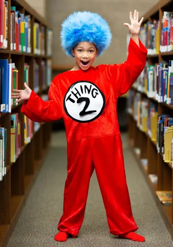 Vista 6 de Disfraz Infantil de Thing 1 y Thing 2 de Dr. Seuss Multicolor
