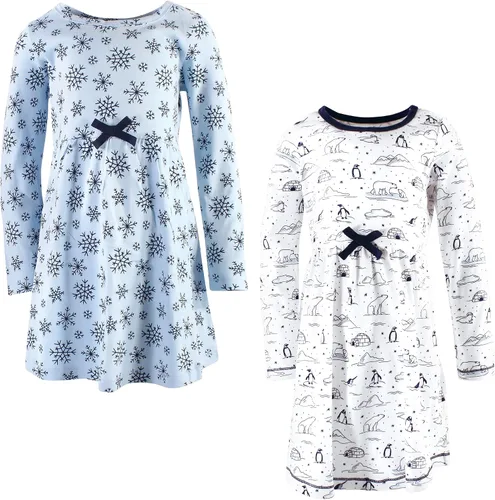 Vista 17 de Touched by Nature - Vestidos de manga corta y manga larga de algodón orgánico para niñas pequeñas, bebés y mujeres Manga larga con flores abstractas