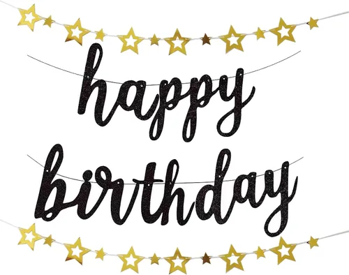 Vista 10 de Cartel de feliz cumpleaños para decoraciones de fiesta de cumpleaños (aguamarina)