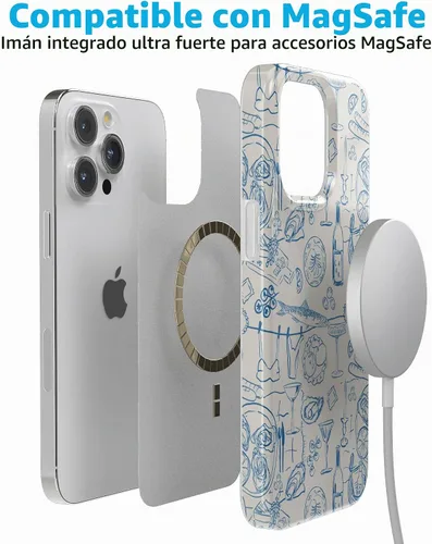 Vista 3 de Casely Funda para iPhone 15 Pro Amalfi Aperitivo Dolce Vita Compatible con MagSafe Diseño clásico ultrafino Aperitivo Amalfi Dolce Vita