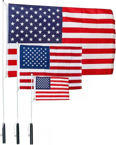 Vista 11 de South Wind Designs Soporte para caña de barco con soportes giratorios, kit de asta de bandera premium con soportes giratorios para lanzacohetes