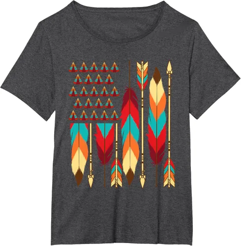 Vista 29 de Native American Bandera - Camiseta de veteranos indígenas del Mes del Orgullo, Negro, S