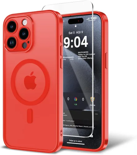 Vista 53 de Funda para iPhone 11 con protector de pantalla, compatible con MagSafe, ultra delgada, translúcida, mate, a prueba de golpes, color negro