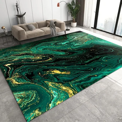 Vista 7 de Alfombra de entrada colorida arcoíris de 2 x 3 pies para baño, alfombra bohemia de mediados de siglo, abstracta de pelo bajo, tapete pequeño