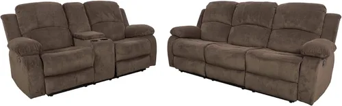 Vista 44 de Juego de muebles de cuero sintético para sala de estar, juego de sofá reclinable, sofá de dos plazas, juegos de muebles para sala de estar, sofá