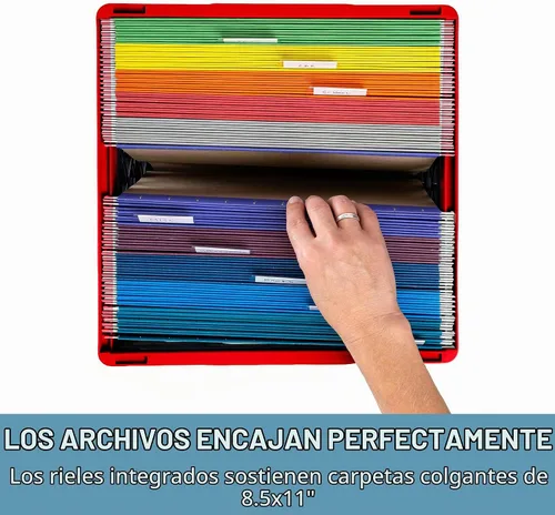 Vista 4 de CleverMade - Cajas de leche plegables para almacenamiento, 25 L, 1 paquete, 50 libras, color rojo