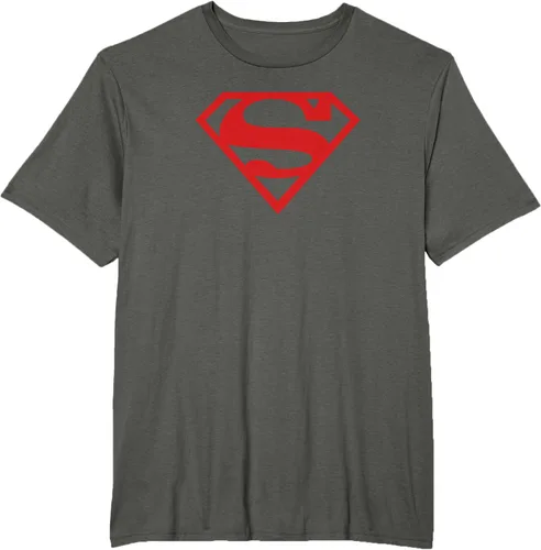 Vista 4 de Superman Camiseta de escudo rojo sobre negro