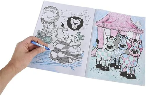 Vista 4 de ArtCreativity Libros para colorear de animales del zoológico para niños, paquete de 12, folletos de colores grandes de 8.25 x 11 pulgadas, premios