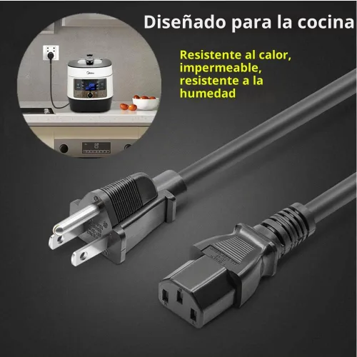 Vista 4 de Zonefly Cable de alimentación original compatible con olla a presión eléctrica Instant Pot, olla rápida Power Quick Pot, arrocera, máquina de leche