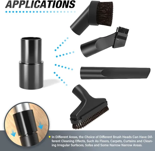 Vista 5 de MEANLIN 2 adaptadores universales de manguera de vacío de 1-3/8 a 1-1/4 pulgadas, conector de manguera de vacío de plástico, accesorios reductores