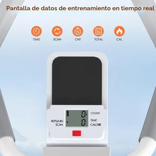 Vista 3 de Entrenador de abdominales ajustable multifuncional, máquina de abdominales para entrenamiento de estómago, equipo de ejercicio 5 en 1: máquina