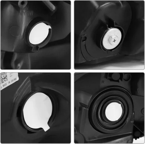 Vista 7 de Conjunto de faros para 2006 2007 2008 2009 2010 Toyota Sienna, carcasa cromada con reflector ámbar izquierdo y derecho