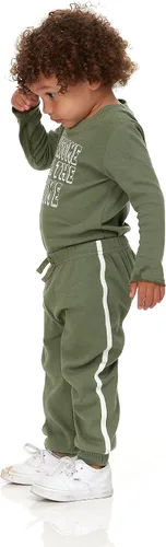 Vista 6 de Cudlie Paquete de 5 pantalones deportivos para bebés y niños pequeños, pantalones deportivos ligeros y cónicos, pantalones deportivos de descanso