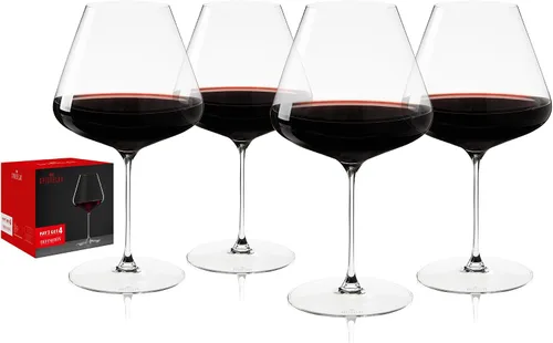 Vista 10 de Spiegelau Definition Copas de Vino Bordeaux, Copas de Cristal Transparente para Vino Tinto, Cristalería Elegante con Tallo, Bar en Casa, Fiesta