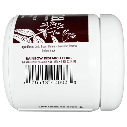 Vista 2 de RAINBOW RESEARCH Henna marrón oscuro - 4 oz.