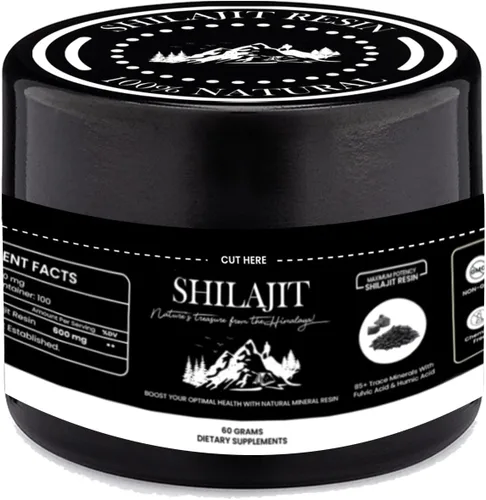 Vista 6 de Shilajit - Resina pura del Himalaya, Shilajit 100% pura con ácido fúlvico y más de 85 oligominerales, apoya la energía, la inmunidad y la salud