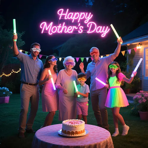 Vista 8 de Paquete de 42 lentes LED, 7 colores neón (2 nuevos colores neón añadidos), suministros de fiesta que brillan en la oscuridad, recuerdos para niños