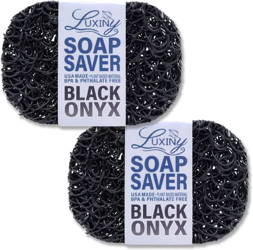 Vista 15 de Luxiny Hecho en Estados Unidos Protector de Jabón y Elevador para Jabonera y Viaje - Onyx Negro a Base de Plantas