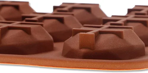 Vista 8 de Moldes de silicona para chocolate pequeños con forma de corazón de diamante, 4 paquetes (4 x 15 cavidades), para hornear bombas de chocolate, mini