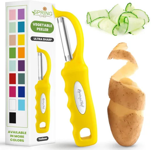 Vista 12 de Spring Chef Pelador de verduras giratorio prémium, color negro