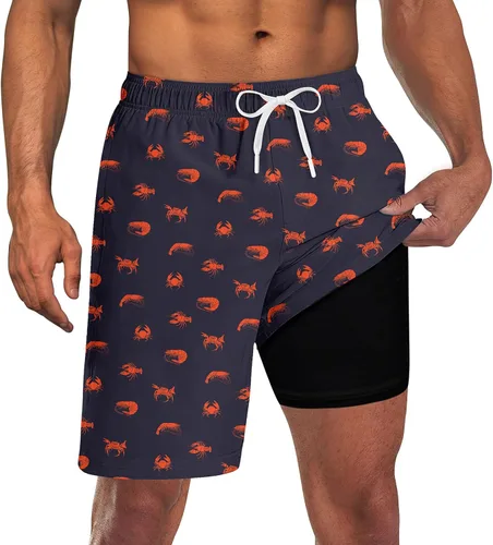 Vista 21 de UNICOMIDEA Bañador para hombre con forro de compresión de 9 pulgadas de largo
