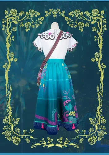Vista 5 de KELLOGG Conjunto completo de camisa y vestido con estampado floral bosnio para mujer con lentes y aretes