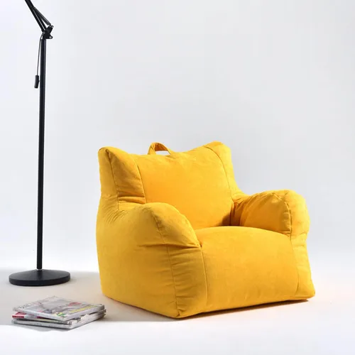 Vista 3 de Funda para sofás perezosos, sillas sin relleno, de tela de lino, puf, puff para sala de estar, tatami, puf, puf, para sala de estar, puf, extraíble