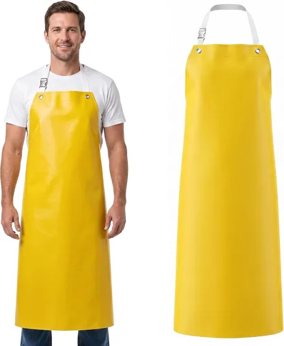 Vista 9 de SAFE HANDLER Nitrile Heavy Duty Apron For Men & Women Blanco