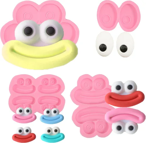 Vista 8 de 1 molde para fondant de accesorios de ojo de castor, lindo molde de silicona de chocolate para ojos, para decoración de pasteles de fiesta