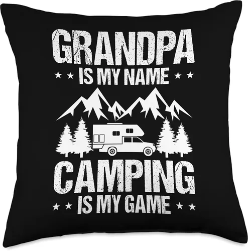 Vista 5 de Travel Clothing Camper Funny Camping Trailer is My Game - Almohada de 16 x 16 pulgadas, multicolor