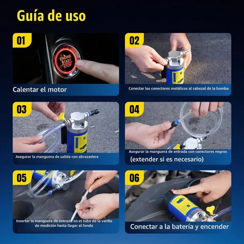 Vista 5 de Bomba extractora de aceite de 12 V 100 W, bomba de cambio de aceite eléctrica para aceite de motor, aceite de engranajes, drenaje de fluido