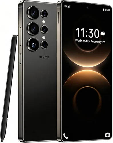 Vista 19 de Teléfonos desbloqueados C25 Ultra 8GB+256GB Android 14 teléfono Rosa