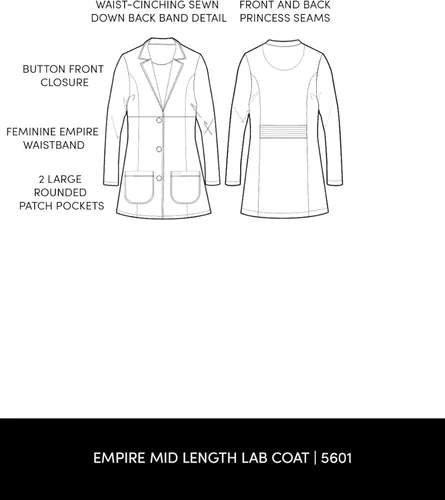 Vista 2 de Med Couture Abrigo de laboratorio Vivi Chic para mujer