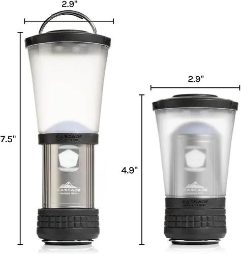 Vista 6 de Cascade Mountain Tech Linterna LED resistente al agua IPX4 de 500 lúmenes con 3 modos de luz para uso al aire libre y de emergencia, paquete de 3