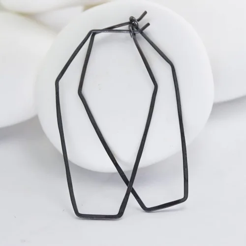 Vista 80 de Aretes de aro finos martillados, elegantes plata esterlina geométrica sólida, relleno de oro y relleno de oro rosa; para mujer por Lotus Stone