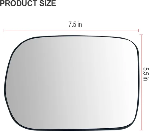 Vista 6 de Espejo lateral del conductor de repuesto para Honda Pilot 2003 2004 2005 2006 2007 2008, accesorios de vidrio con placa trasera trasera izquierda
