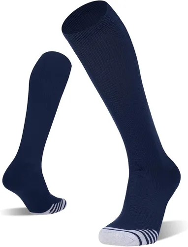 Vista 14 de FITRELL Paquete de 2/3 calcetines de béisbol y sóftbol para niños, jóvenes, hombres y mujeres, calcetines altos hasta la rodilla (varios colores)